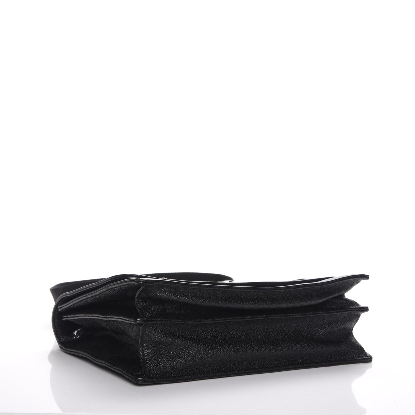 Grained Calfskin Diorama Satchel Black
