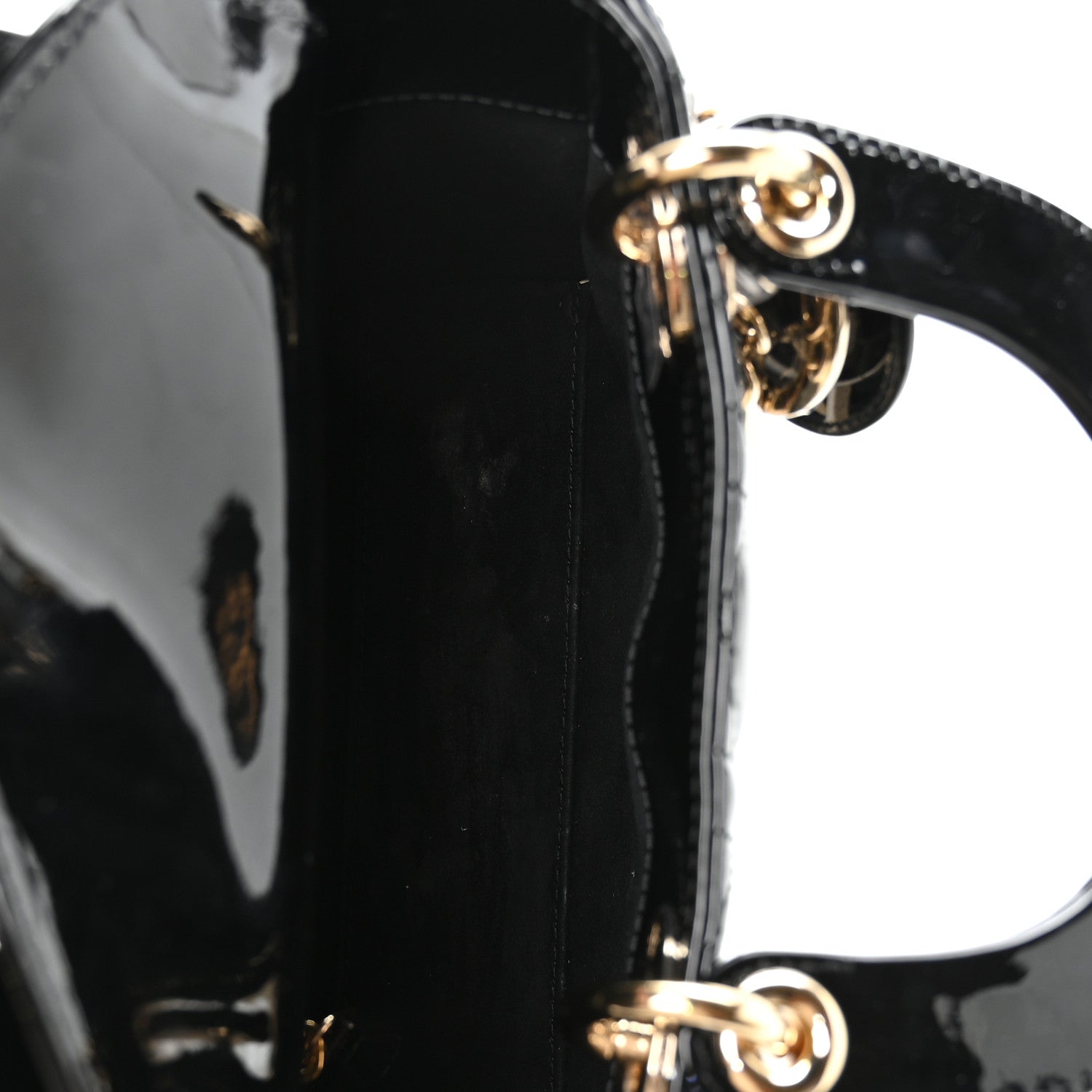 Christian Dior Patent Cannage Mini Lady Dior Black 5 of 11