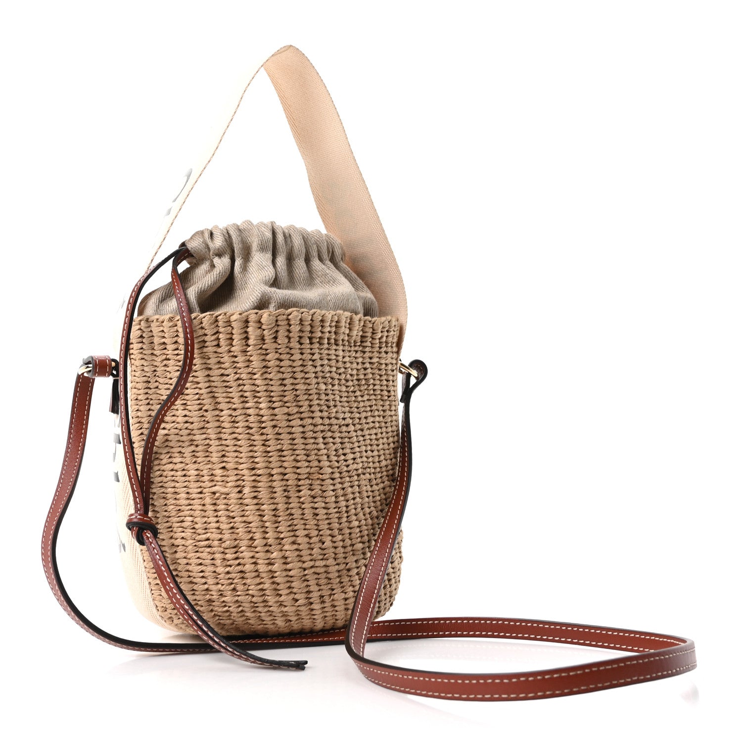Chloe Natural Woven Fiber Small Woody Basket 4 of 19
