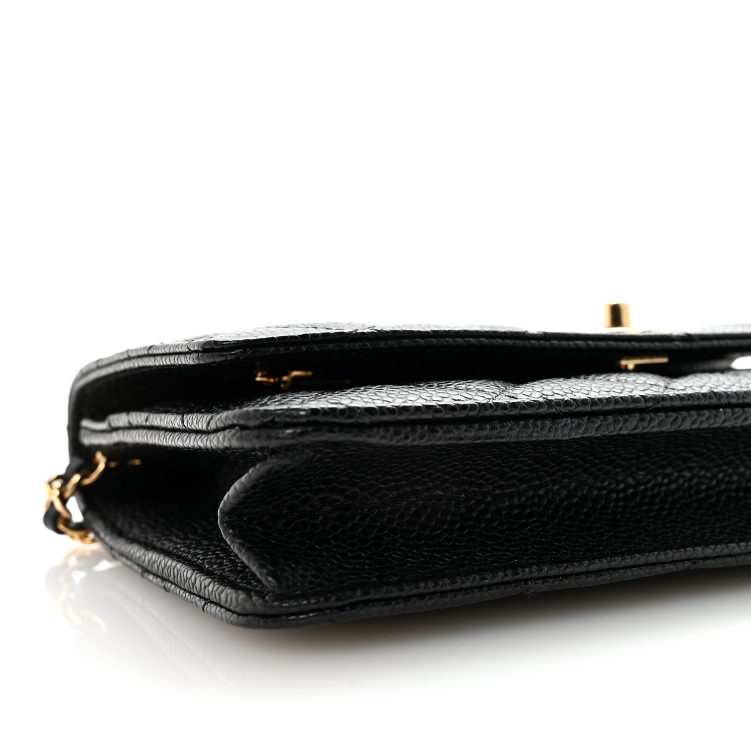 Chanel Caviar Quilted CC Turnlock Wallet On Chain WOC Black 10 of 12