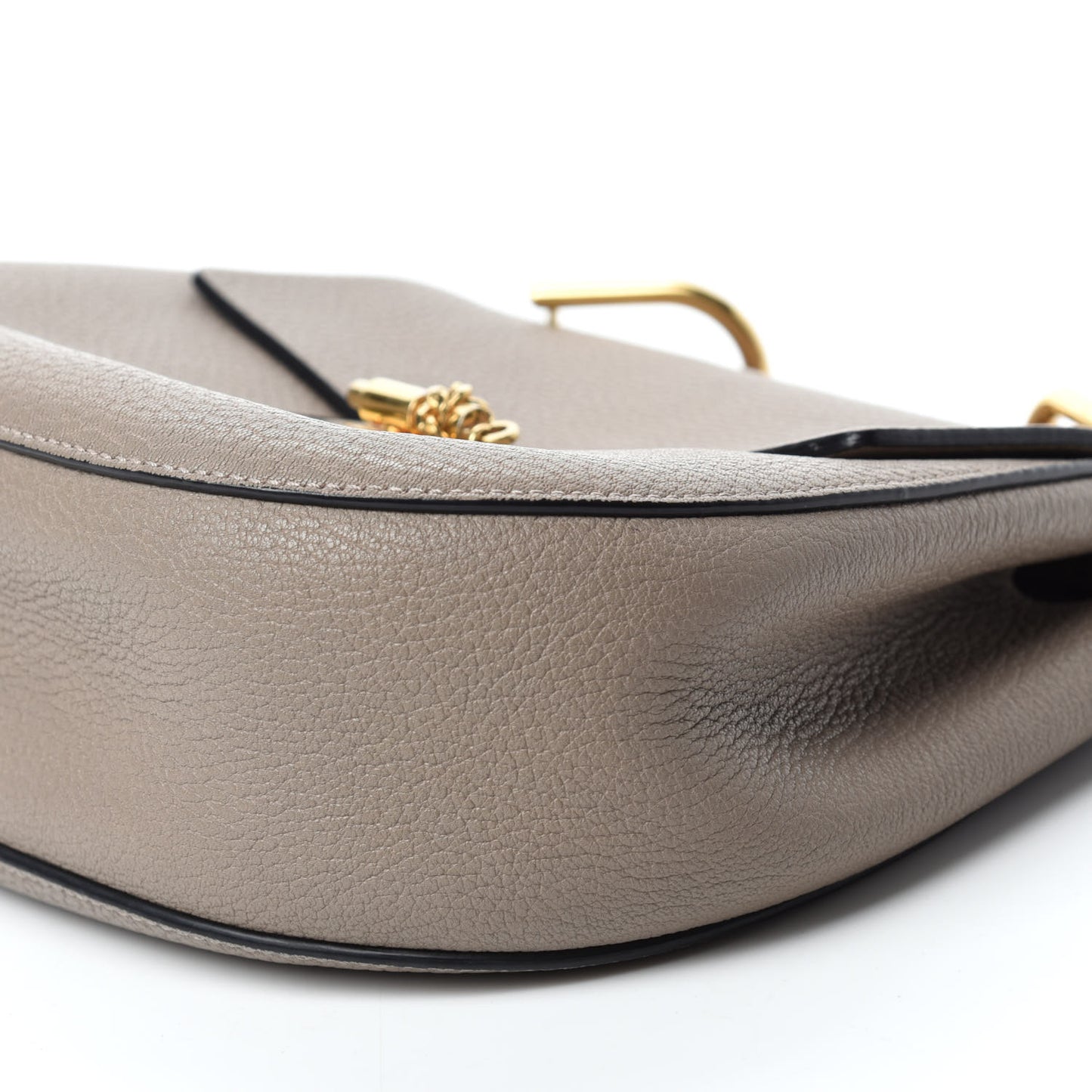 Grained Lambskin Drew Shoulder Bag Motty Grey