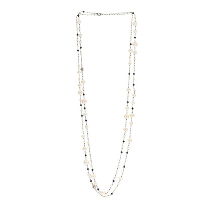 David Yurman Sterling Silver Black Onyx Pearl Graduated Necklace 3 of 4