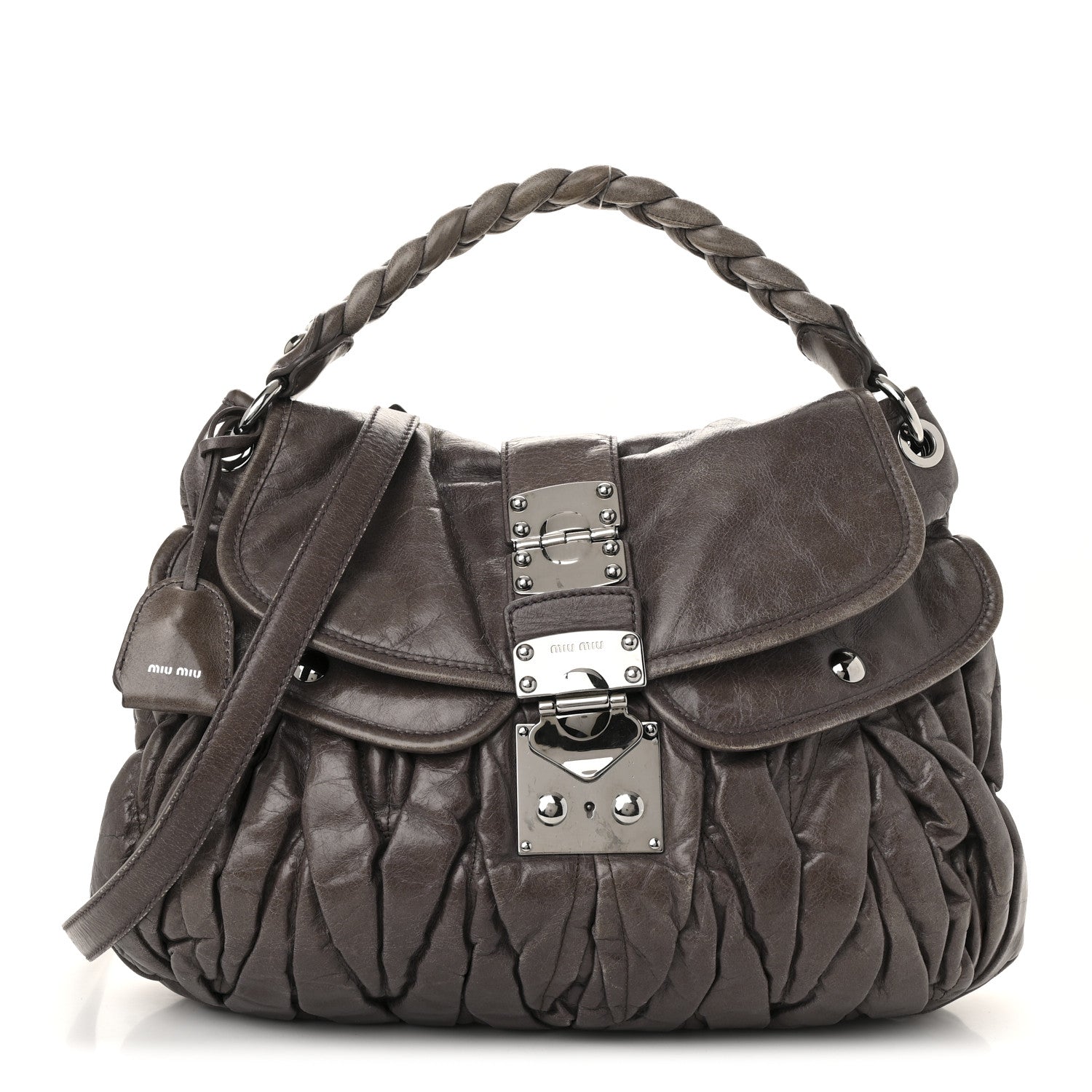 Miu Miu Nappa Matelasse Coffer Hobo Marmo 1 of 13