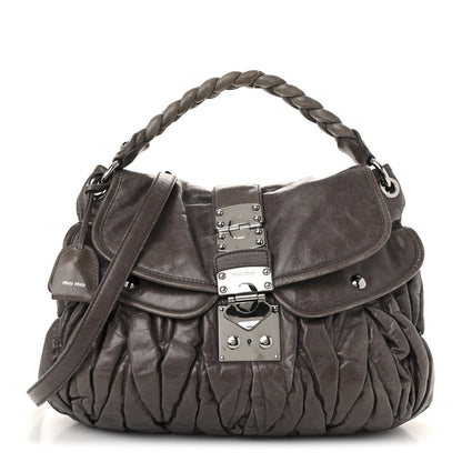 Miu Miu Nappa Matelasse Coffer Hobo Marmo 1 of 13