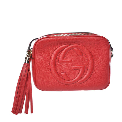 Gucci Pebbled Calfskin Small Soho Disco Bag Tabasco Red 1 of 11