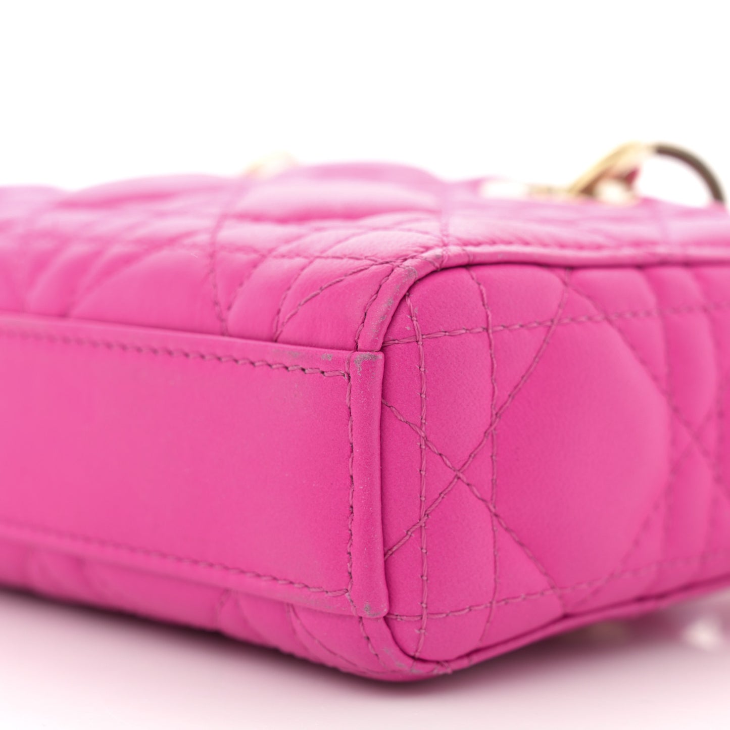 Lambskin Cannage Micro Lady D-Joy Rani Pink