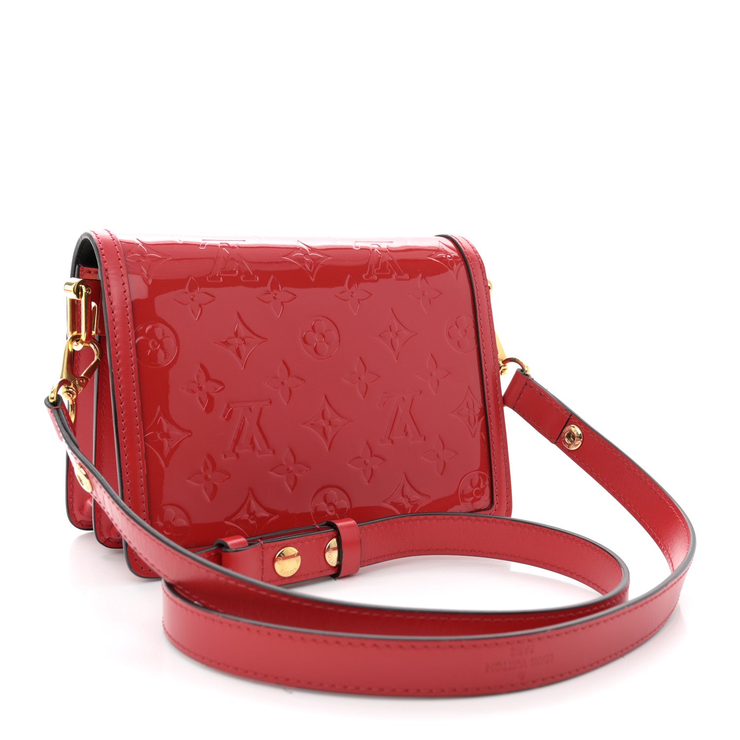 Louis Vuitton Vernis Monogram Dauphine Mini Red 3 of 11