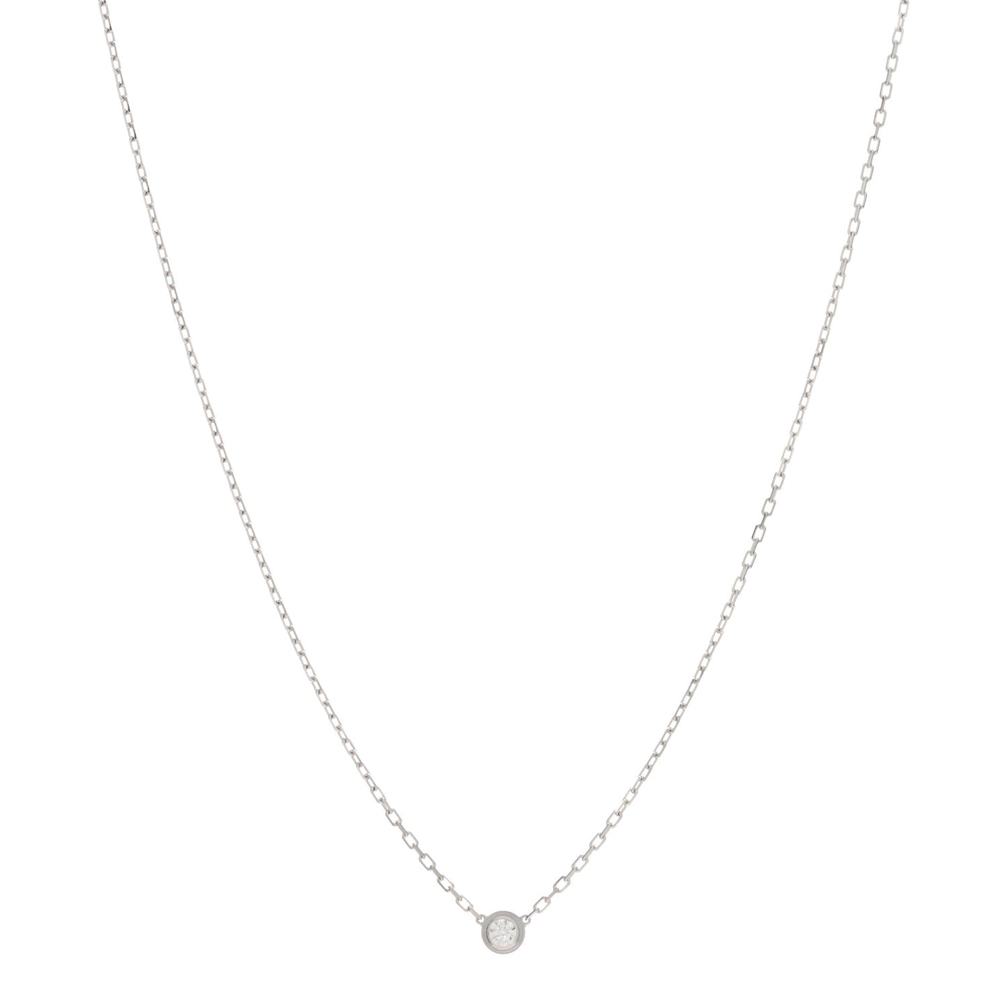 18K White Gold Diamond SM D'Amour Pendant Necklace