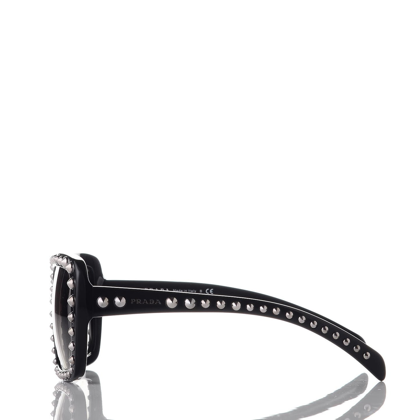 Square Studded Ornate Sunglasses SPR 30Q Black