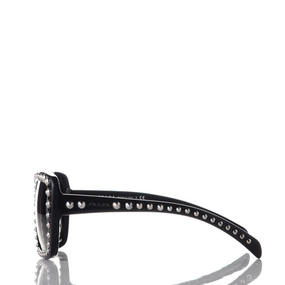 Prada Square Studded Ornate Sunglasses SPR 30Q Black 3 of 8