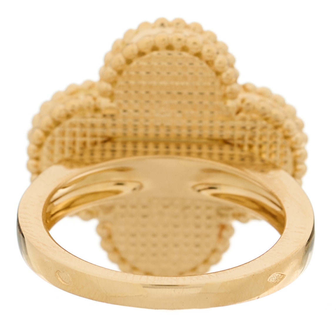 Van Cleef & Arpels 18K Yellow Gold Mother of Pearl Magic Alhambra Ring 52 6 3 of 5