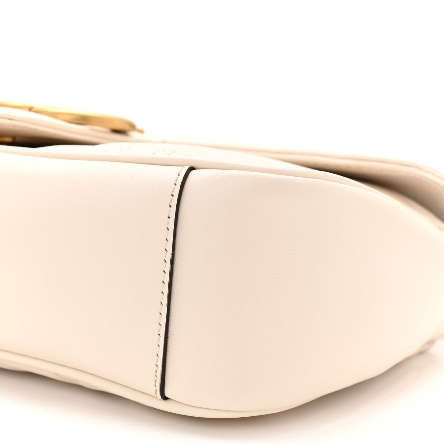 Calfskin Matelasse Small GG Marmont Shoulder Bag White