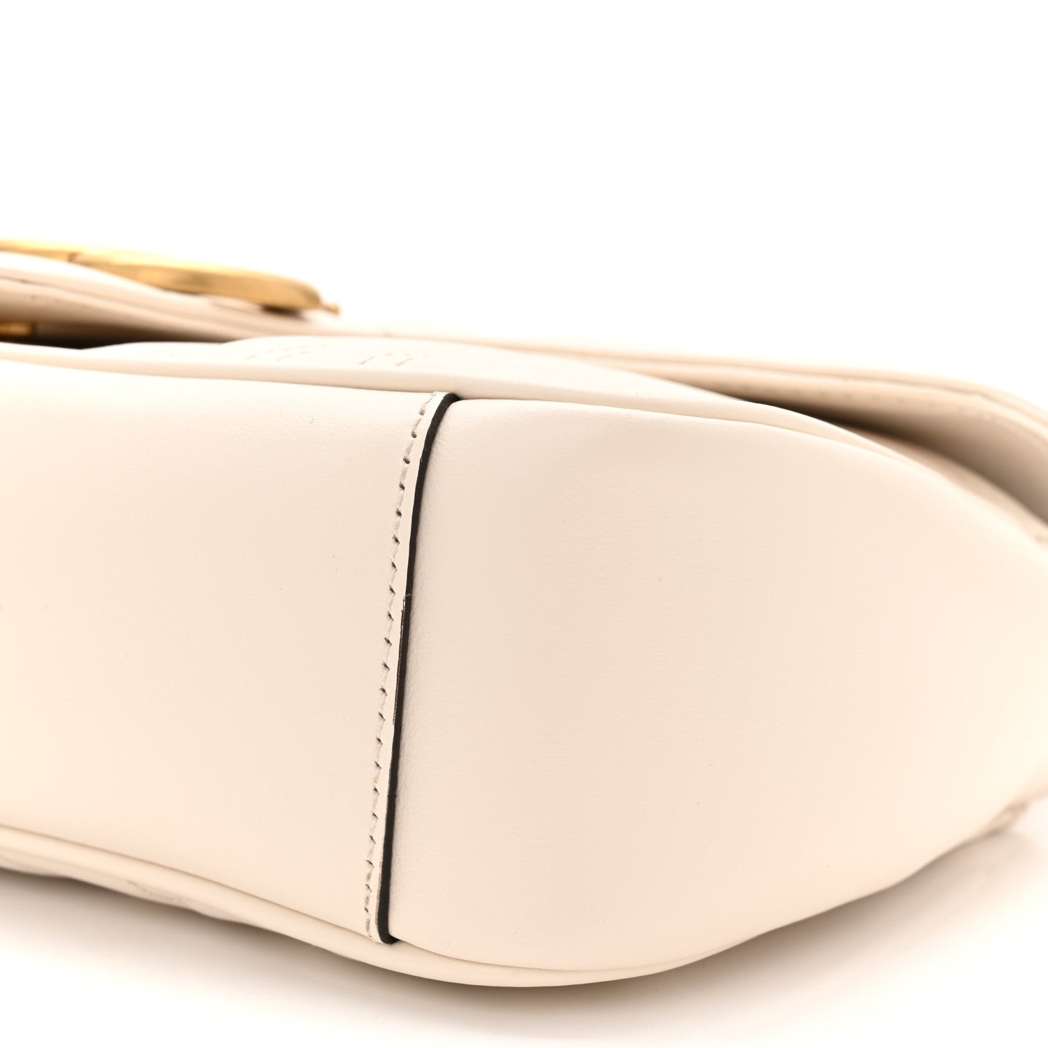 Gucci Calfskin Matelasse Small GG Marmont Shoulder Bag White 10 of 10