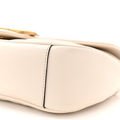 Gucci Calfskin Matelasse Small GG Marmont Shoulder Bag White 10 of 10