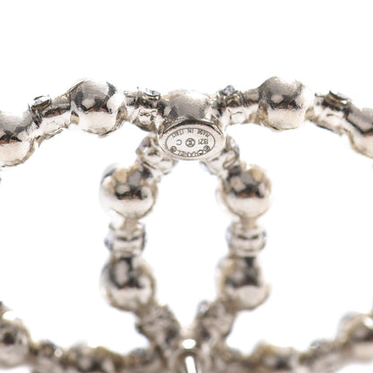 Chanel Pearl Crystal Nefertiti CC Earrings Gold 4 of 4