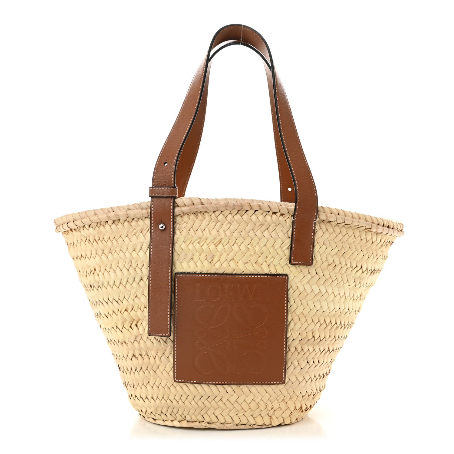 Loewe Raffia Basket Tote Bag Natural Tan 1 of 9