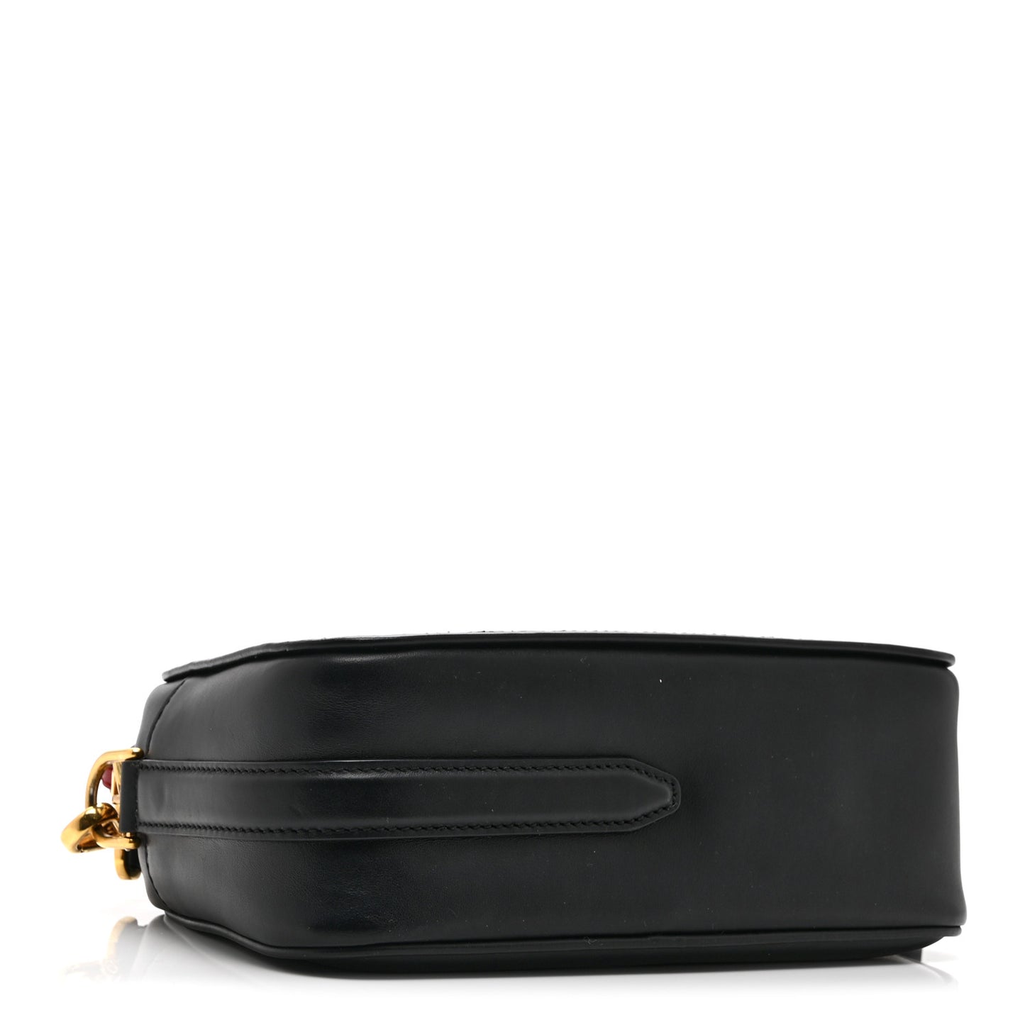 Vitello Century F is Fendi Bi-Color FF 1974 Embossed Camera Case Maya Black