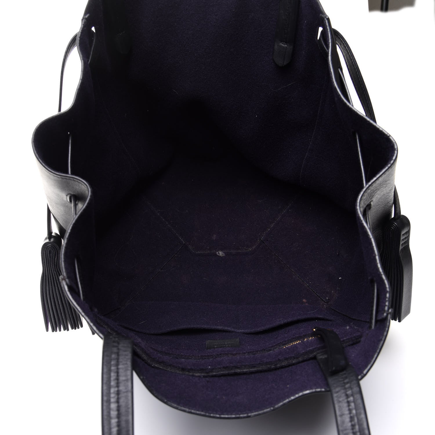 Celine Smooth Calfskin Small Tassel Cabas Phantom Black 5 of 13
