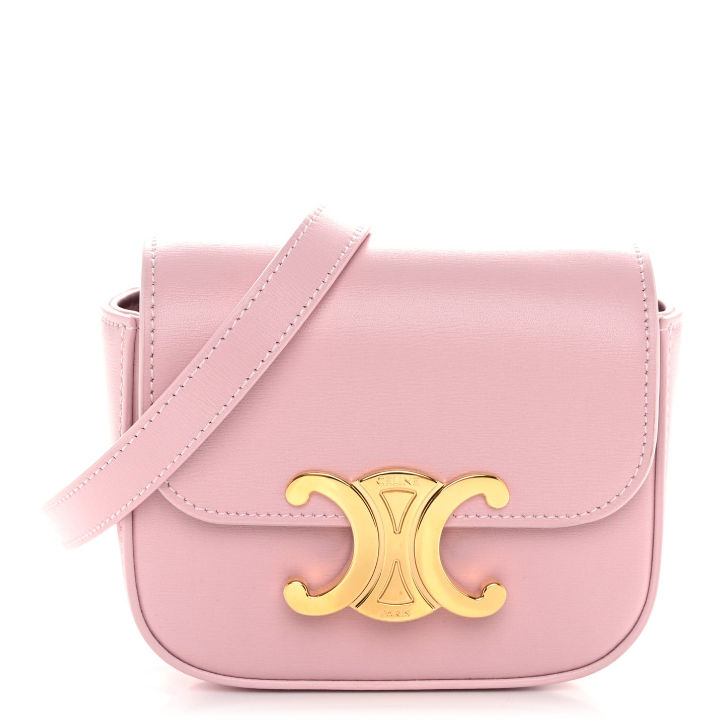 Shiny Calfskin Mini Triomphe Light Pink