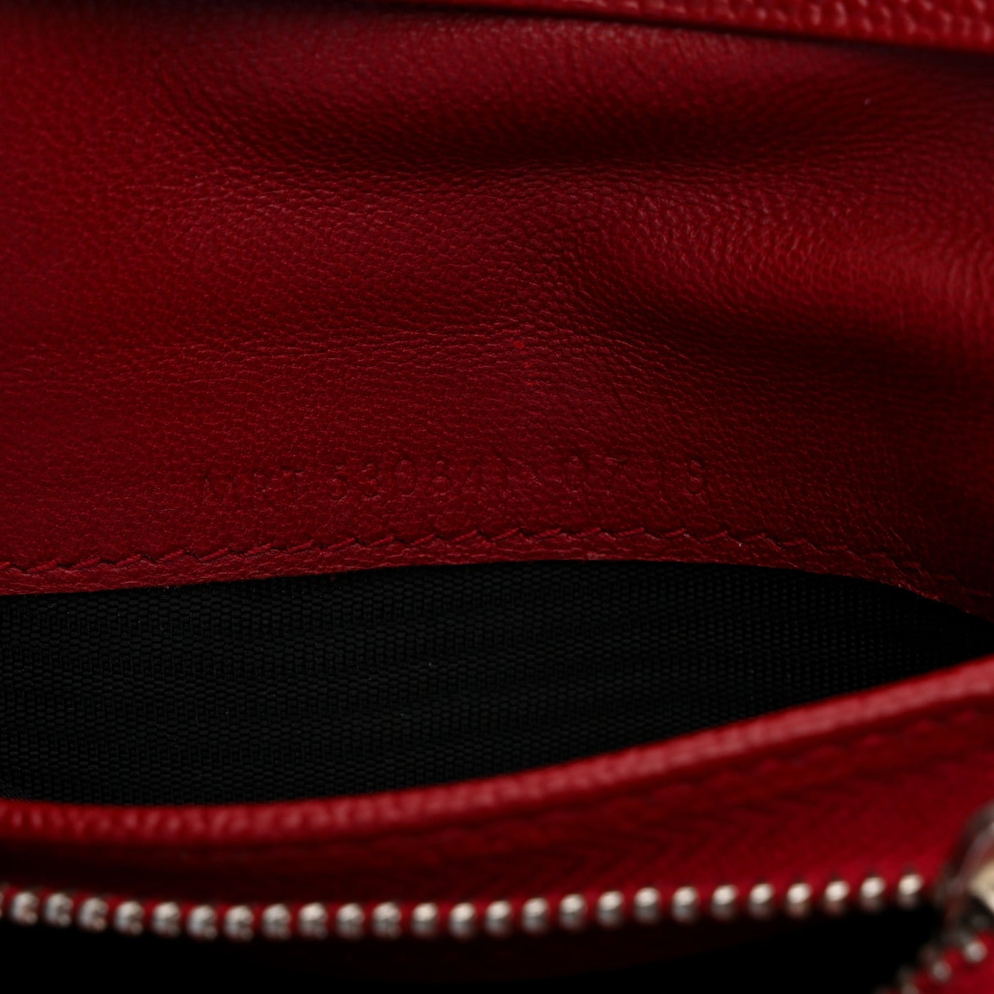 Grain De Poudre Matelasse Chevron Monogram Flap Card Case Red