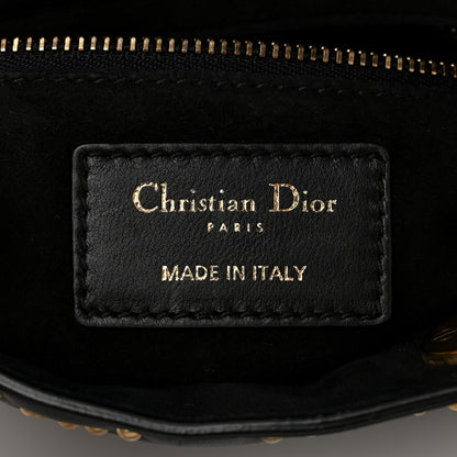 Christian Dior Lambskin Studded Mini Supple Lady Dior Black 6 of 11