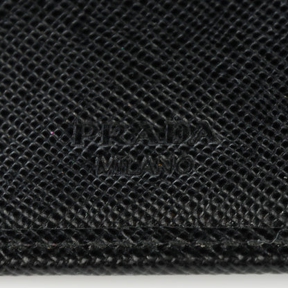 Prada Saffiano Metal Continental Flap Wallet Nero Black 6 of 7