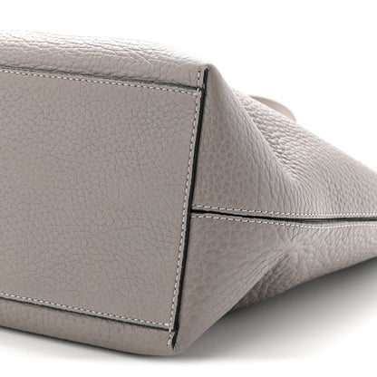 Valentino Garavani Grained Calfskin Rockstud Shoulder Tote Dove Grey 9 of 10