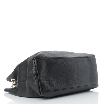 Gucci Pebbled Calfskin Medium Soho Chain Shoulder Bag Black 4 of 11