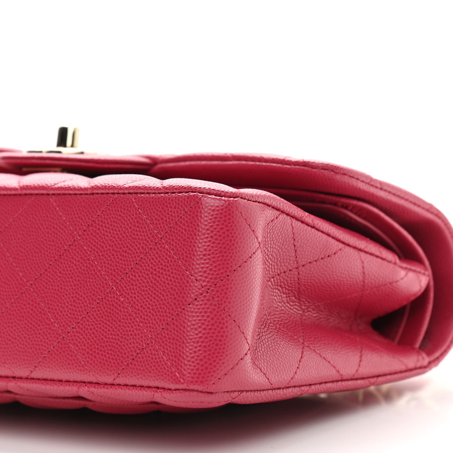 Caviar Quilted Small Double Flap Dark Pink