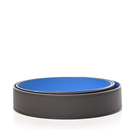 Hermes Polo Bullskin Swift 32mm Belt Strap 100 Macassar Bleu Hydra 2 of 5