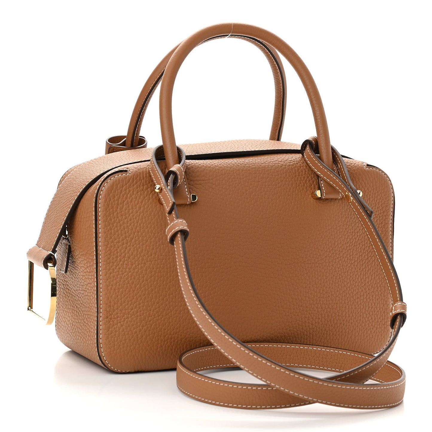 Grained Bullskin Cool Box MM Satchel Vegetal Ivory