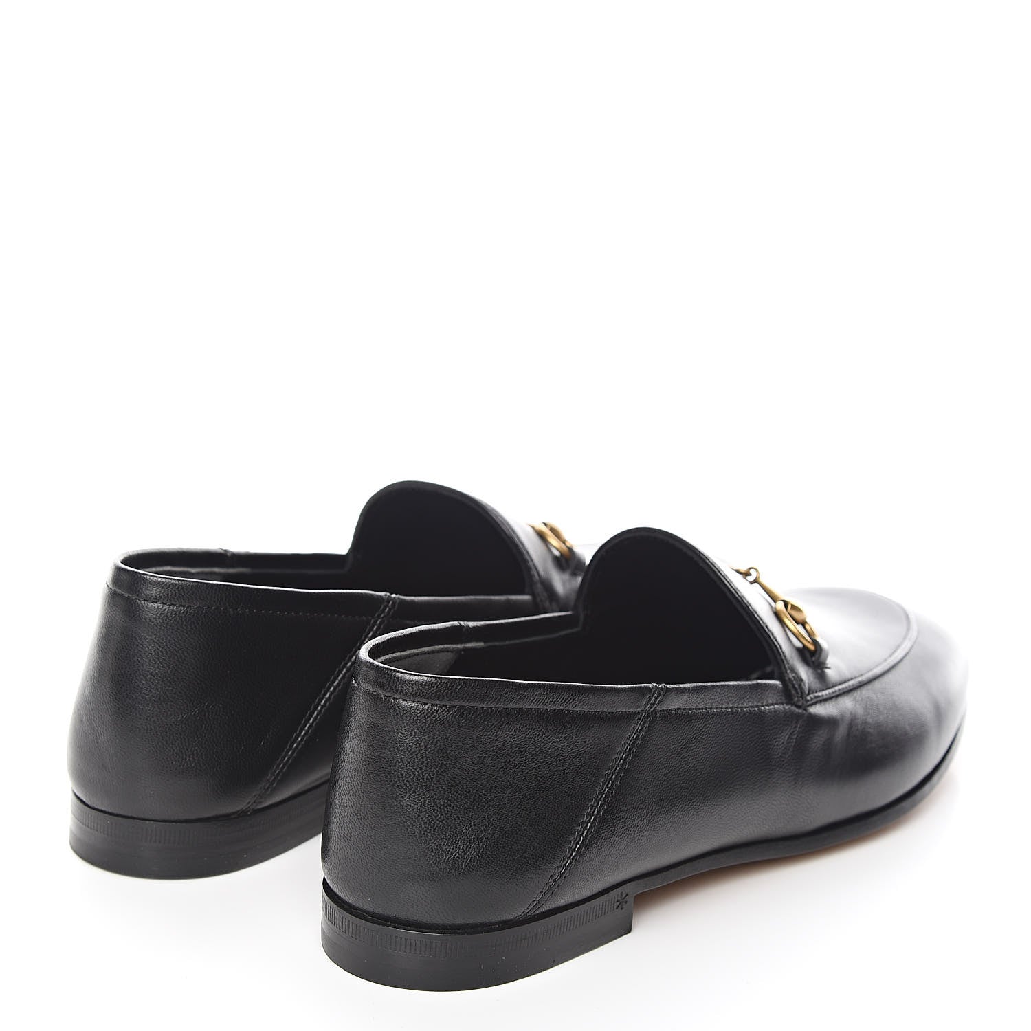 Gucci Lambskin Womens Brixton Horsebit Loafers 40 Black 4 of 9