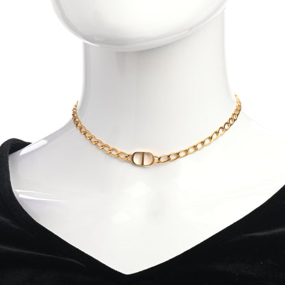 Christian Dior Metal Petit CD Choker Necklace Gold 2 of 5