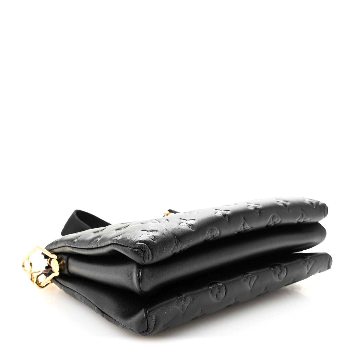 Lambskin Embossed Monogram Coussin PM Black