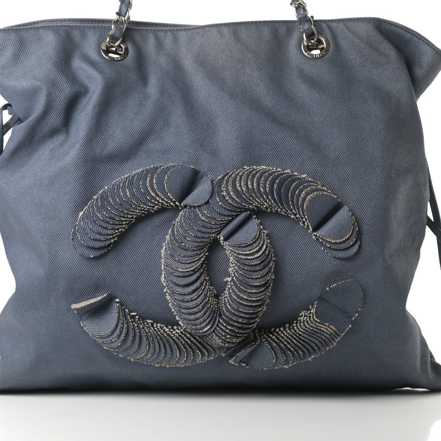 Denim Small CC Discus Tote Blue