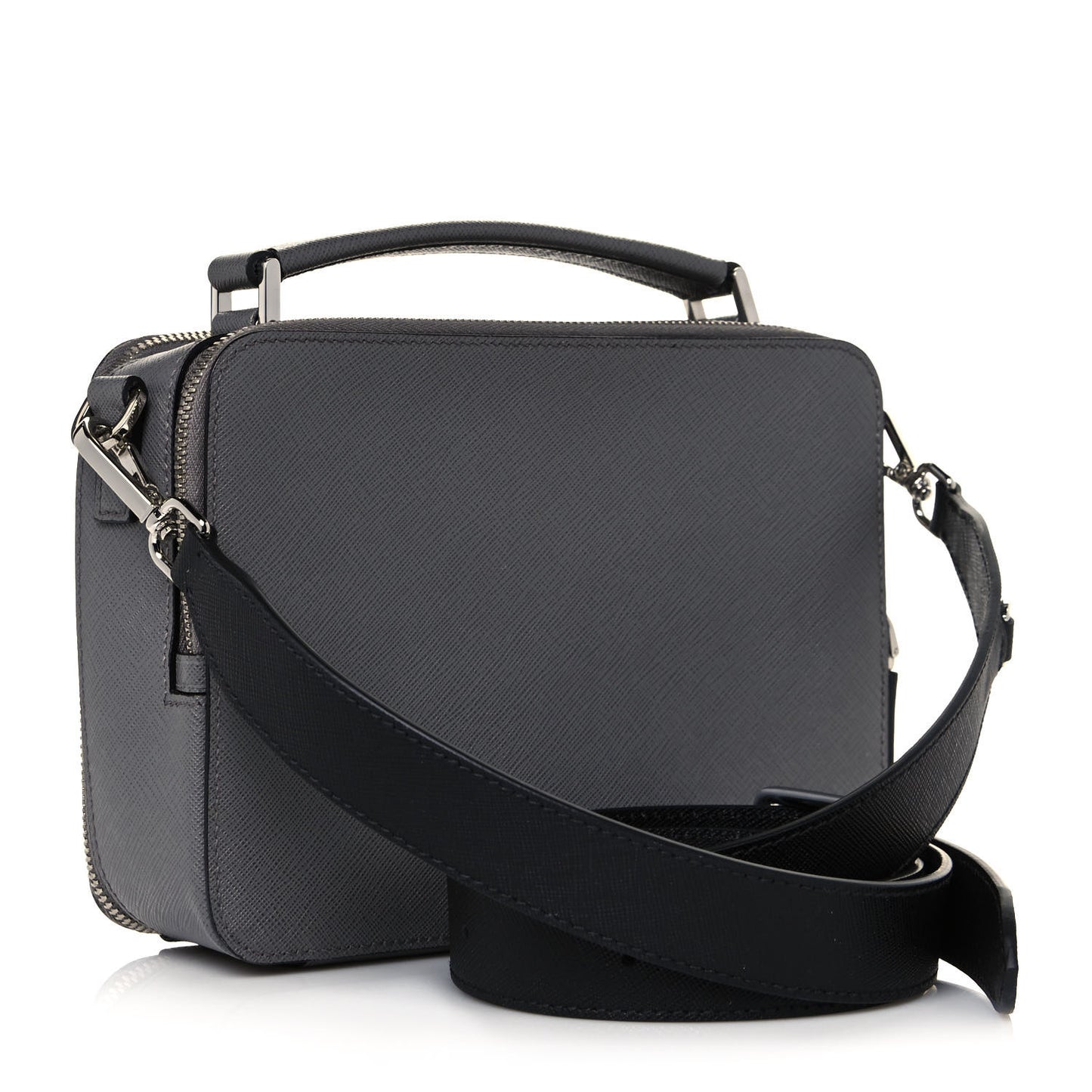 Saffiano Travel Medium Brique Crossbody Bag Marmo