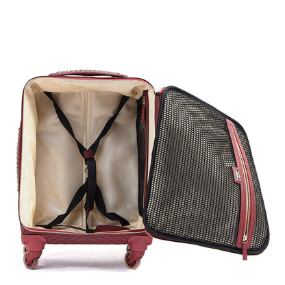Chanel Calfskin Chevron Quilted Coco Case Trolley Red 4 of 6