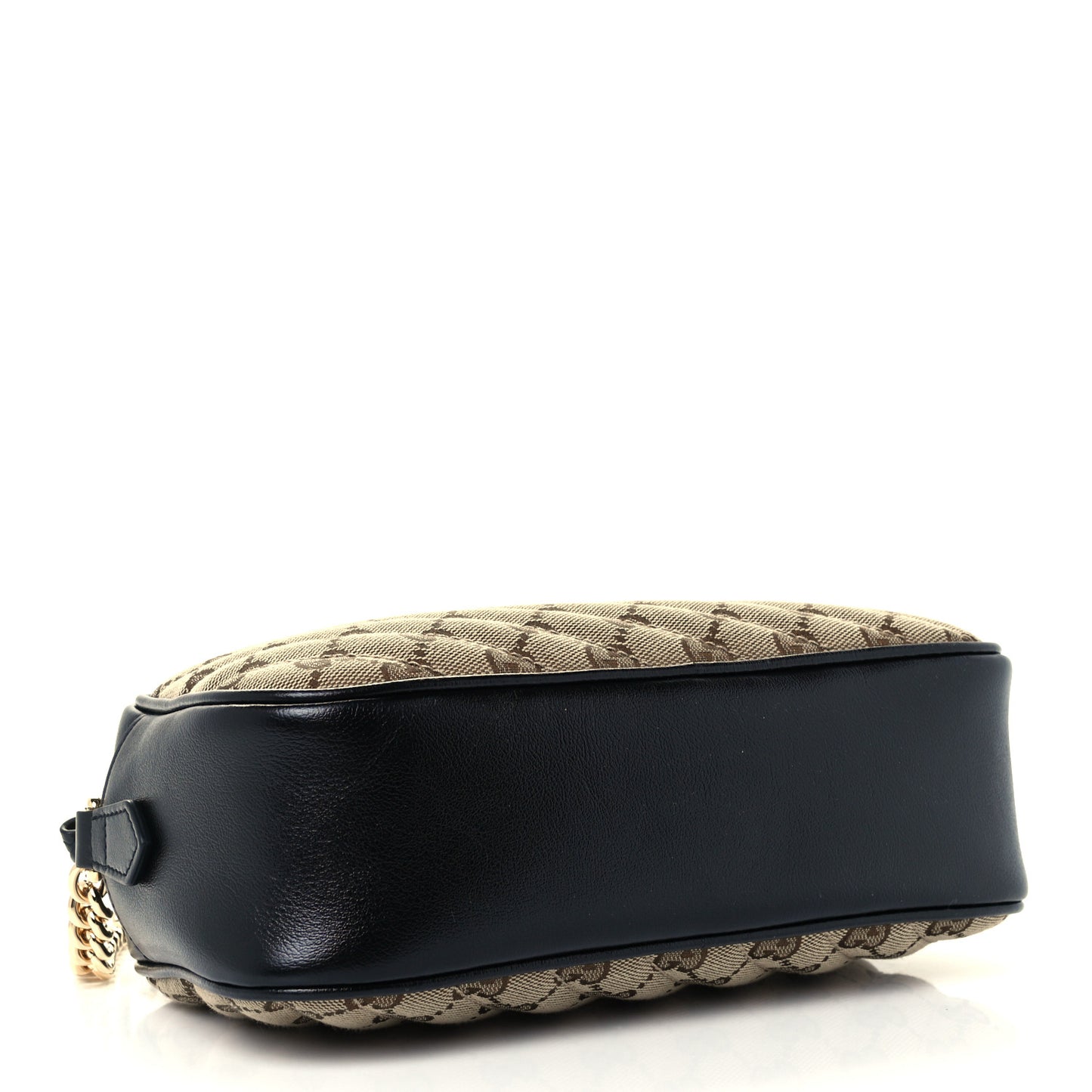 Monogram Matelasse Diagonal Small GG Marmont Chain Shoulder Bag Beige Black