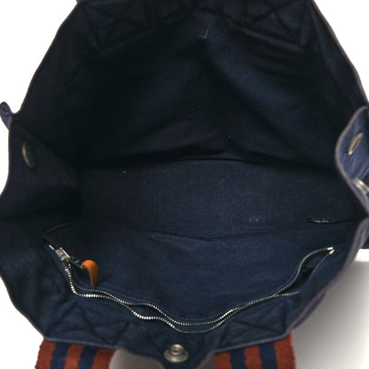 Hermes Canvas Herline PM Tote Navy 5 of 10