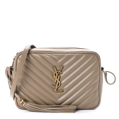 Saint Laurent Calfskin Matelasse Monogram Lou Camera Bag Dark Beige 1 of 9