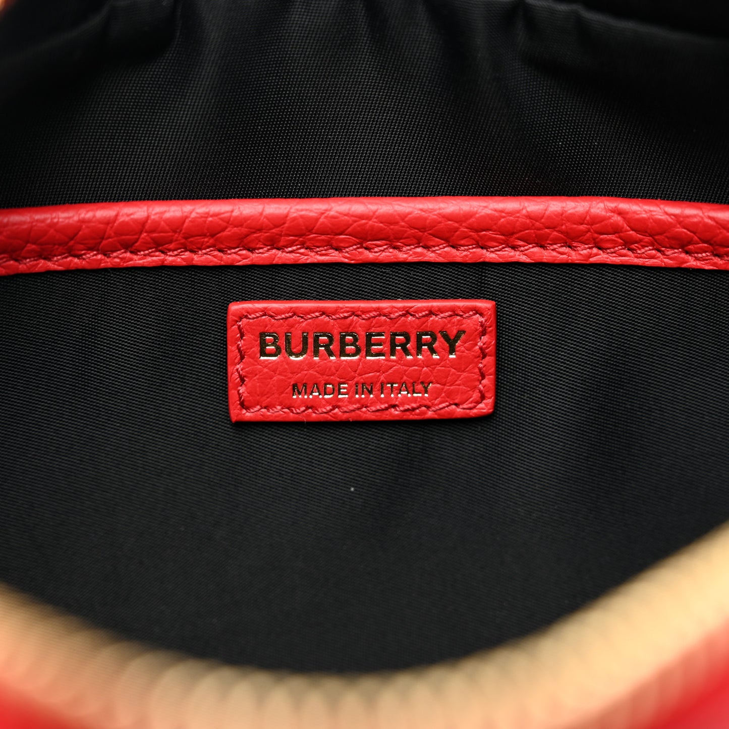 Calfskin Monogram Embossed Elongated Camera Bag Red