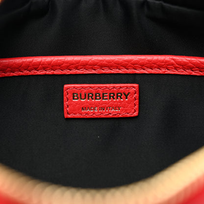Burberry Calfskin Monogram Embossed Elongated Camera Bag Red 7 of 9