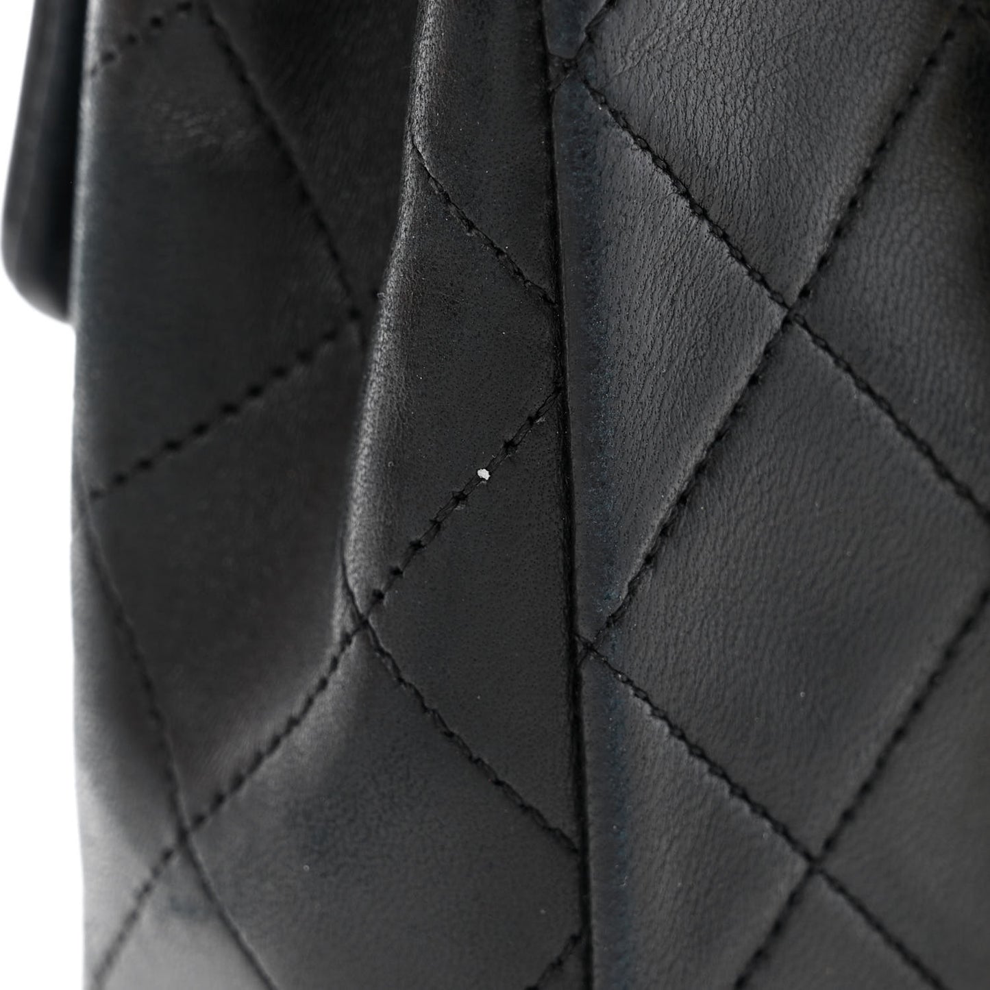 Lambskin Quilted Mini Square Flap Black