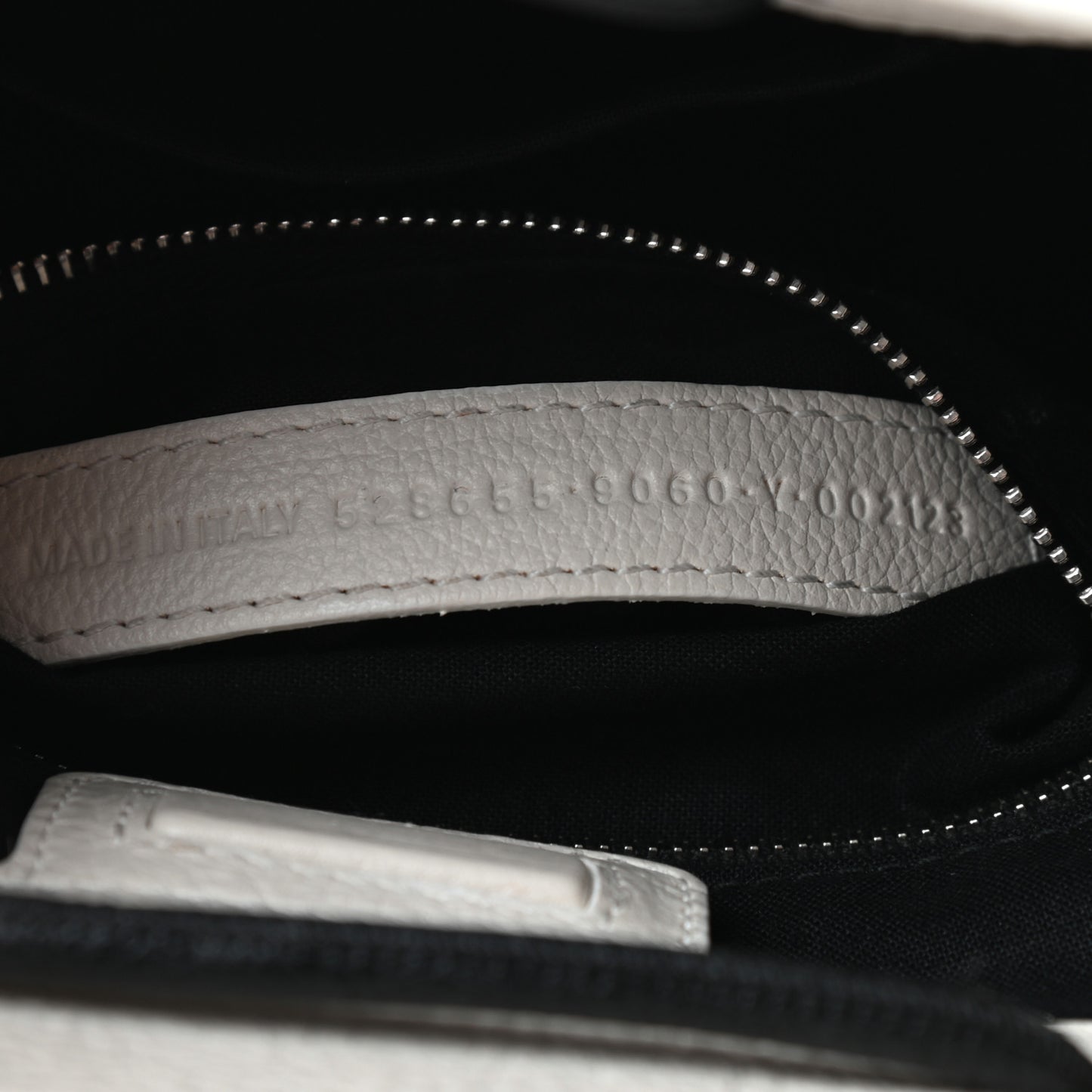 Calfskin Logo XXS Shopping Tote White