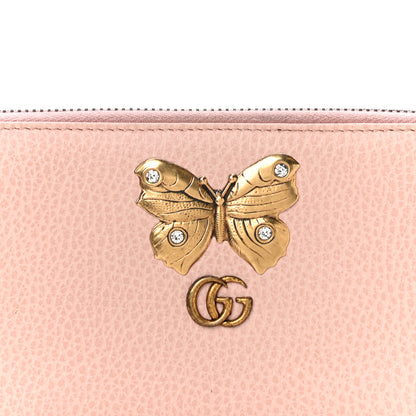 Gucci Calfskin Butterfly Farfalla Zip Around Wallet Perfect Pink 7 of 13