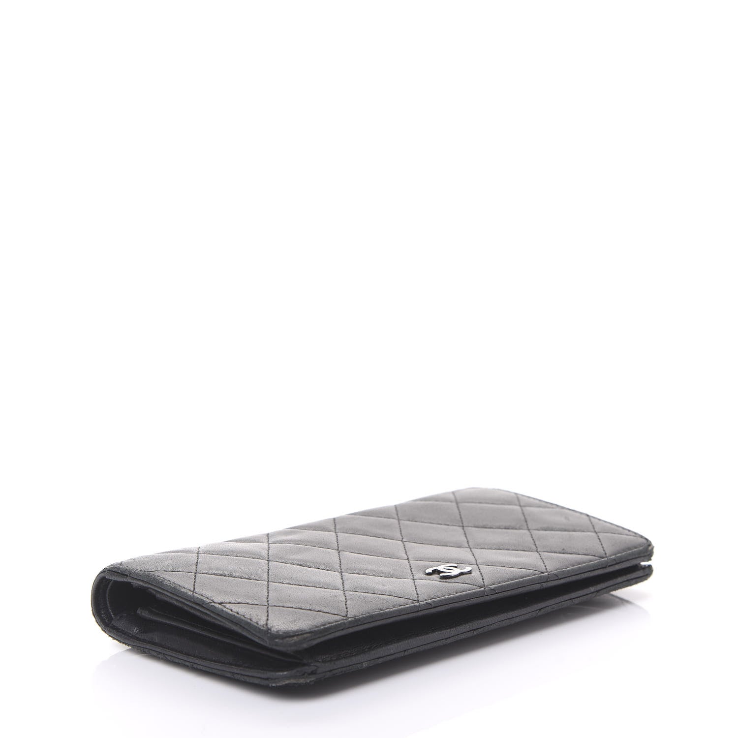 Chanel Lambskin Quilted Yen Wallet Black 4 of 14