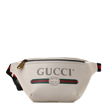 Gucci Grained Calfskin Small Logo Belt Bag White 1 of 10