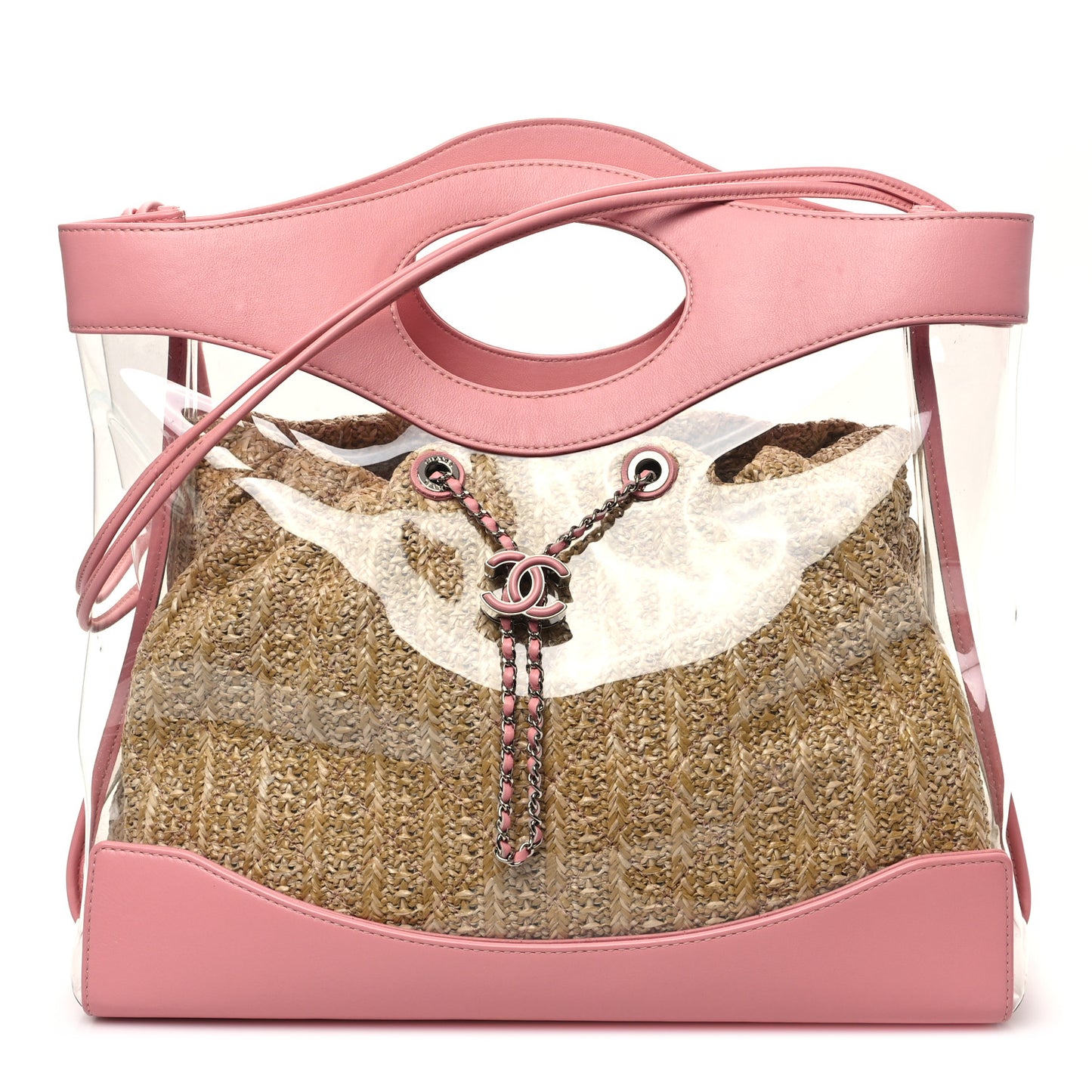 Calfskin PVC Chanel 31 Bag Pink