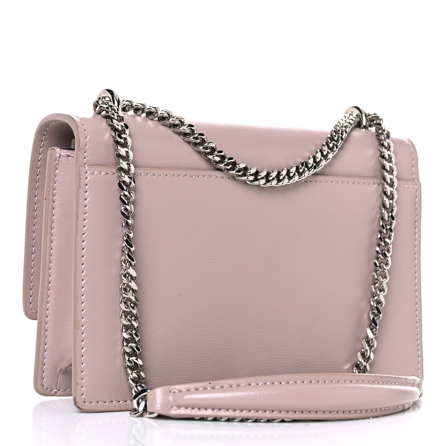 Saint Laurent Calfskin Monogram Sunset Chain Wallet Light Pink 2 of 21
