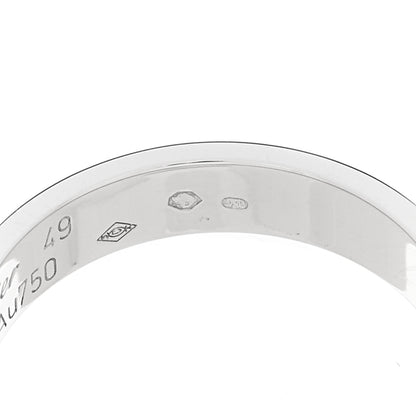 Cartier 18K White Gold 3.5mm LOVE Wedding Band Ring 49 4.75 6 of 6